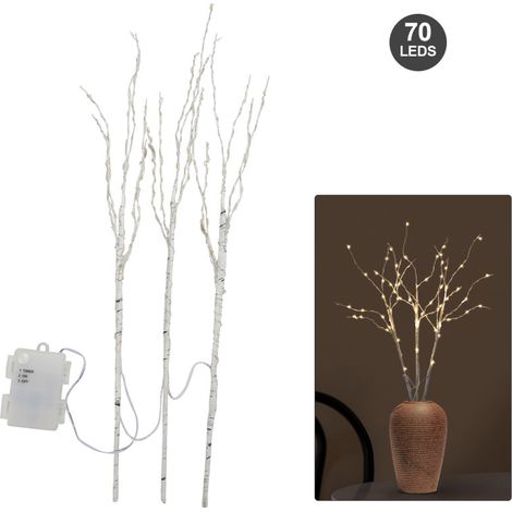 SWANEW Set di 3 Rami Luminose LED Invernali Tubes Luminose di Natale Luci LED Rami Decorativi (1/5)