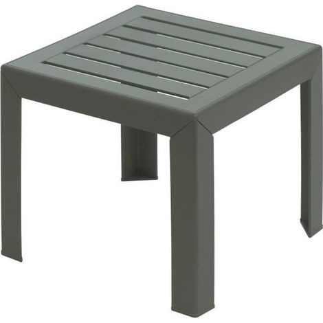Mesa baja - GROSFILLEX - Miami - Verde bosque - 40x40 - Resina