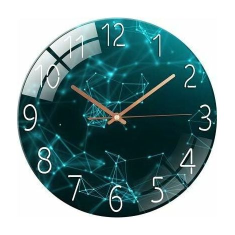royaluxe - Horloge murale radio silencieuse horloge murale design moderne horloge murale silencieuse pour salon, cuisine, bureau et chambre (G) (1/5)