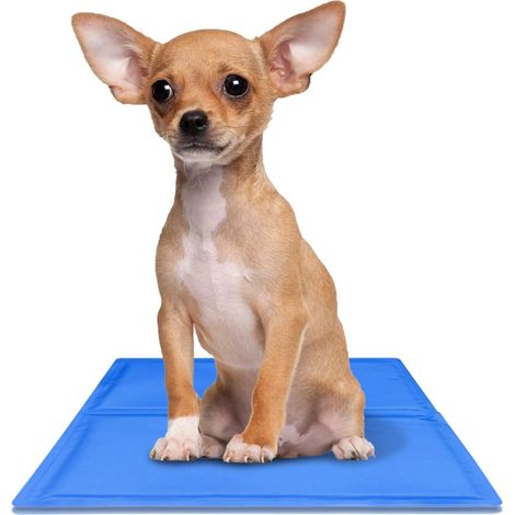 Tapis Rafraichissant Chien Grand 60x50CM Durable Auto-refroidissant Tapis Refroidissement Animaux de Compagnie en Gel Non Toxique Étanche pour Grand Chiens