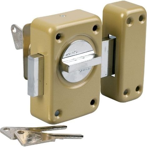 Vachette Serratura di sicurezza a pulsante bronzo 45 mm