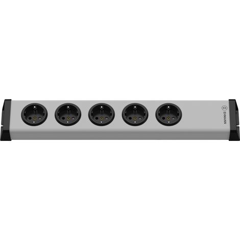 Ehmann 0200x00052300 Steckdosenleiste mit Schalter  Silber, Schwarz  1 St. (1/3)