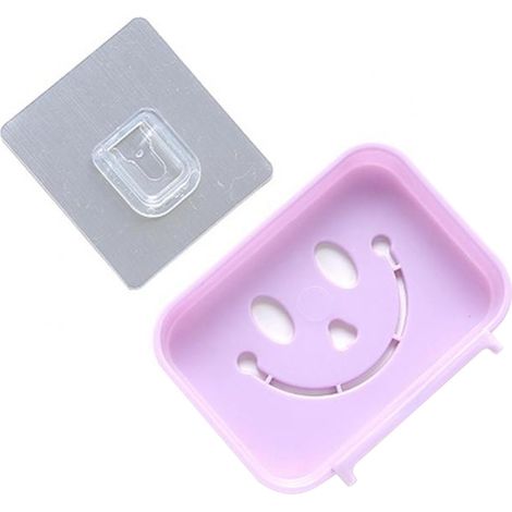 Porte-savon mural violet - Support adhésif pour salle de bain, pratique et esthétique