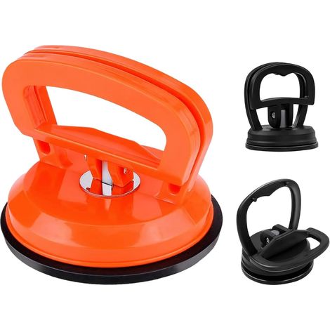 Ventouse Carrosserie, Ensemble de 3 Débosselage De Voiture avec Ventouses Puissantes Kit De Débosselage pour Surface De Voiture, Verre, Carrelage(1 Grande Orange+ 2 Petites Noir) (1/5)