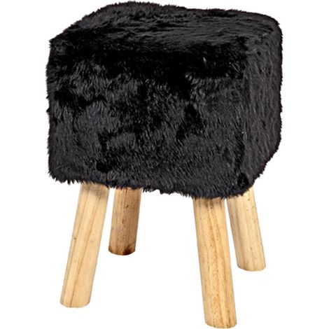 Tabouret noir Dim : L30 x H45 x P30 cm
