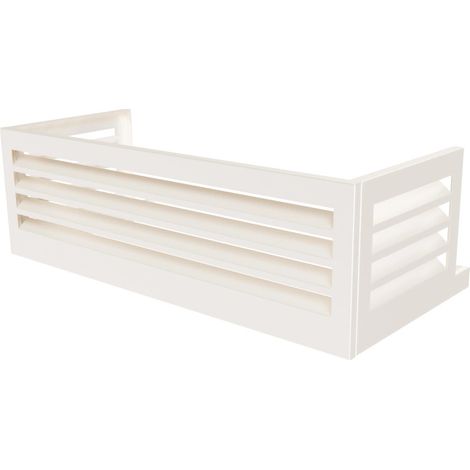 Cache climatiseur extension hauteur 30 cm – Aluminium blanc crème RAL 9001 – Résistant à la corrosion – DECOCLIM23AS9001PLUS