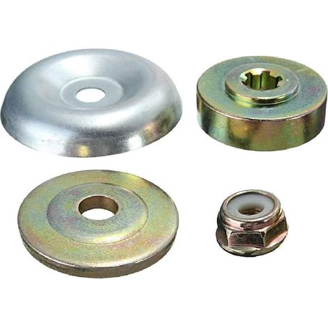 Kit de 4 écrous de fixation de boîte de vitesses de rechange en métal pour débroussailleuse coupe bordures et tondeuse à gazon (1/5)