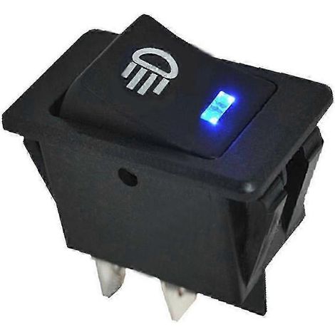 4-poliger LED-Ein-/Ausschalter für Nebelscheinwerfer, 12 V, Druckknopfschalter, Ausgabe 0618