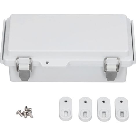Boîtier électrique étanche, Couvercle à Charnière en Acier Inoxydable IP67 Boîtier de Jonction étanche en Plastique Boîtier de Bricolage pour Projet électrique Extérieur, 100x200x70 (1/5)