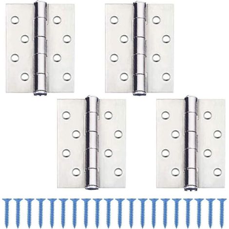 4 cerniere in acciaio inossidabile, cerniere pieghevoli per la riparazione di mobili, 55x88 mm