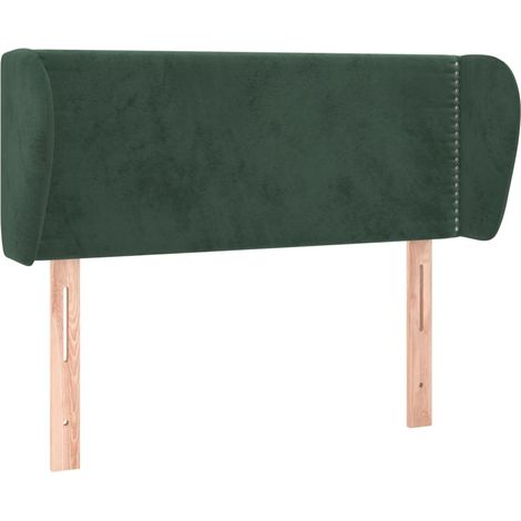 Testiera ad Orecchio Verde Scuro 103x23x78/88 cm in Velluto vidaXL (1/5)