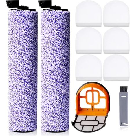 Ensemble de 9 accessoires comprenant une brosse à rouleau et un filtre en mousse, compatible avec le modèle Shark WD101 et d'autres machines à laver de couleur. (1/5)