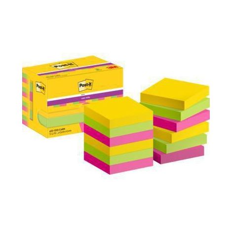 Post-it Haftnotiz 622-12SS-CARN 47,6x47,6mm 90Bl sort 12St (1/4)
