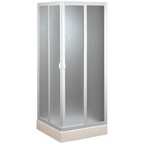 Schiebe-Duschkabine aus Acryl mod. Venere H 190 cm 80x80 cm mit zentraler Öffnung (1/5)