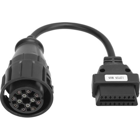 Adaptateur OBD2 12 broches MAN vers 16 broches pour camion. câble d'extension de diagnostic de remplacement pour DELPHI (1/5)