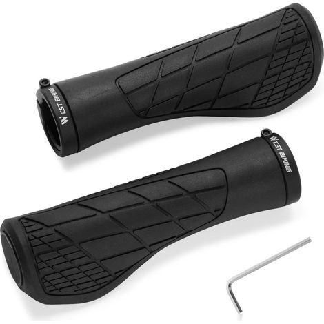 Ergonomische Fahrradgriffe 22,2mm, Lock-On, rutschfest, universell für MTB, E-Bike (1/5)