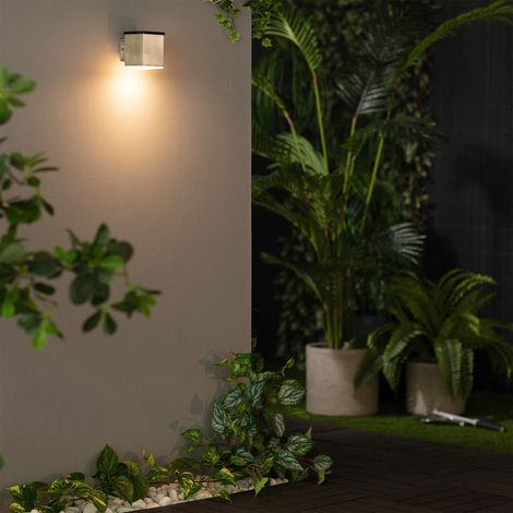 Applique da Parete LED Solare Per Esterni Alluminio Jafaro 3000K Bianco Caldo