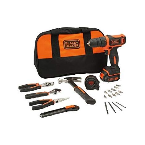 Perceuse Black & Decker BDCDC18HTSA-QW 18 V 1x1 5 Ah accu. + Accessoires (1/2)
