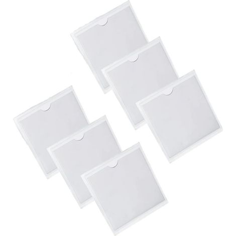 Support De Permis De Stationnement - En PVC Transparent Auto-Adhésif - Pour Pare-Brise Voiture Caravane - 4,13 x 4,13 Pouces - Lot De 6 (1/5)