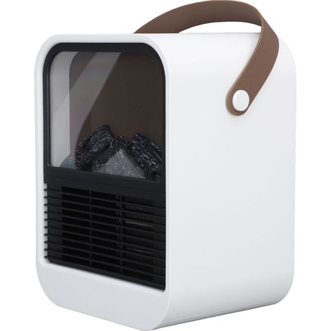 Cheminée électrique portable avec flamme réaliste 1000W, protection contre surchauffe, silencieuse, chauffage d'appoint pour chambre, prise UE 220V (1/5)