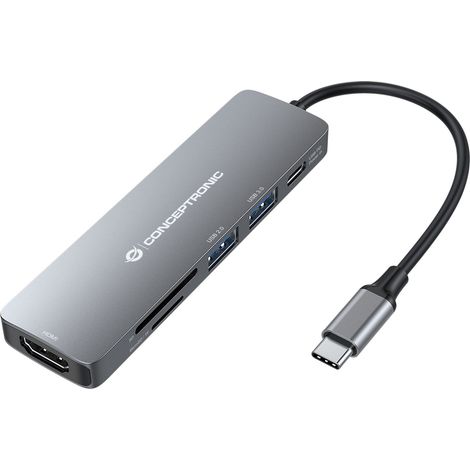 Conceptronic DONN11G station d'accueil Avec fil USB 3.2 Gen 1 (3.1 Gen 1) Type-C Gris