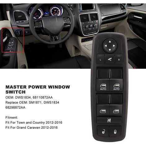 Interruptor principal de la ventana DWS1834 para Caravan Grand LHD 2012-2016 (1/5)