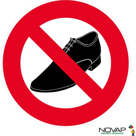 Panneau Interdit aux chaussures de ville - Rigide Ø 80mm - 4021478
