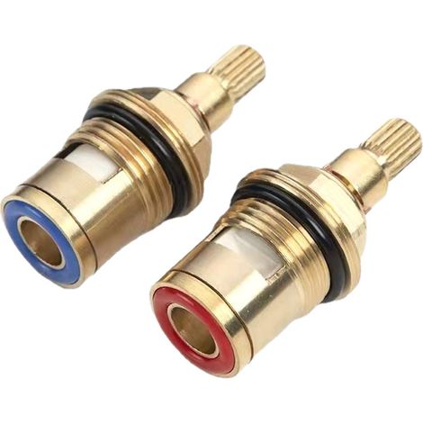Tête a Disques Céramique Robinets de Rechange en Laiton et Céramique 1/2" 2Pcs (1/5)