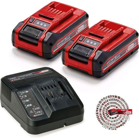 Einhell Professional 18v 3.0Ah PLUS Battery x 2 + Fast Charger PXC Starter Kit (1/5)