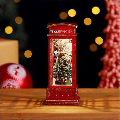 Boule à neige de Noël, lanterne du Père Noël, cabine téléphonique, décoration de table, cadeaux (1/5)