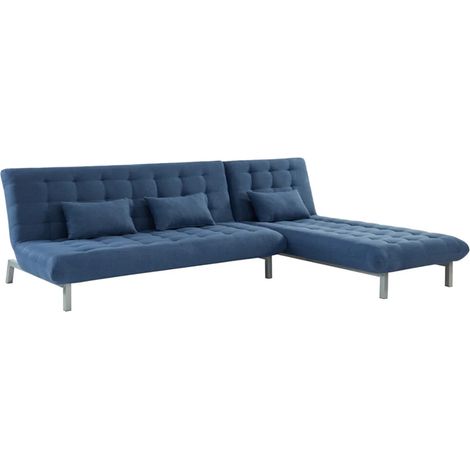 Canapé modulable convertible tissu HORNET - Bleu (1/4)