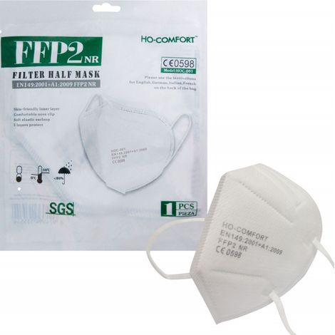 Pack de 25 masques FFP2NR certifié Norme EN149:2001+A1:2009 - 1 boite de 25 masques
