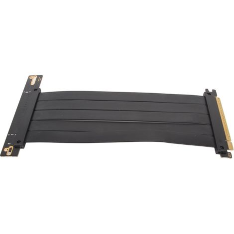 Hochgeschwindigkeits-PCIe-4.0-x16-Riserkabel mit flexiblem Anschluss und 90°-Verlängerungsbuchse für die Grafikkarte RTX 4090, schwarz, 20 cm / 7,9 Zoll (1/5)