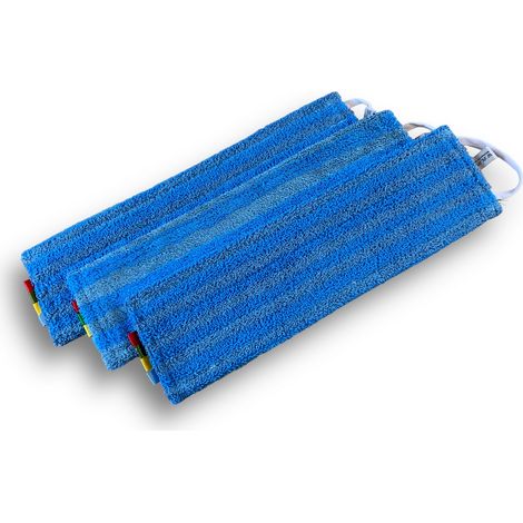 3 Franges Micro Easy pour Balai réservoir Carabao velcro 100% Microfibre - Quantité x 1 - Jeu de 3 franges pour balai à réservoir (1/5)