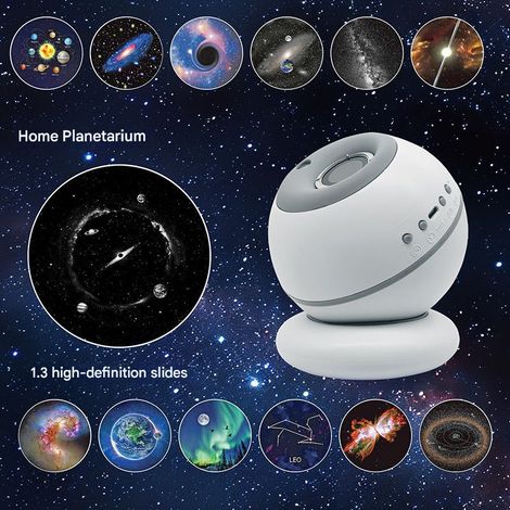 Lampada proiettore HD della Terra - Lampada proiettore cielo stellato - Luce notturna dinamica Via Lattea con effetto cielo stellato - Luce notturna d'ambiente per camera da letto (1/2)