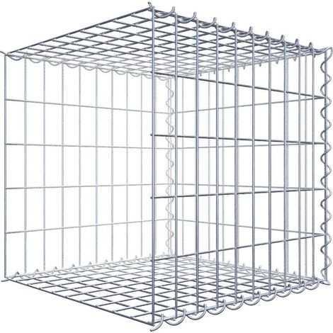 Gabiondeco - Gabion - Element de prolongation en longueur 50 cm x 50 cm x 50 cm (L x H x P). maille 5 x 10 cm. Spirale. Avert.: il manque une grille - Made in Germany (1/5)
