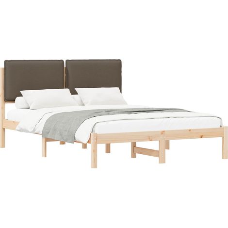 Maison Exclusive - Estructura de Cama con Cabecera Tapizada Taupé