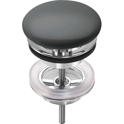 ROCA A506403964 AQUA Desagüe Lavabo o Bidé con Tapón Fijo Abierto de Porcelana Ø 72 Onix - ref: A506403964