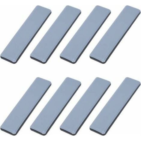 - Deslizadores para muebles de alta resistencia, deslizadores antivibración rectangulares autoadhesivos de teflón para muebles, azul/negro, deslizadores súper antideslizantes (8 piezas de 25 mm x 100 
