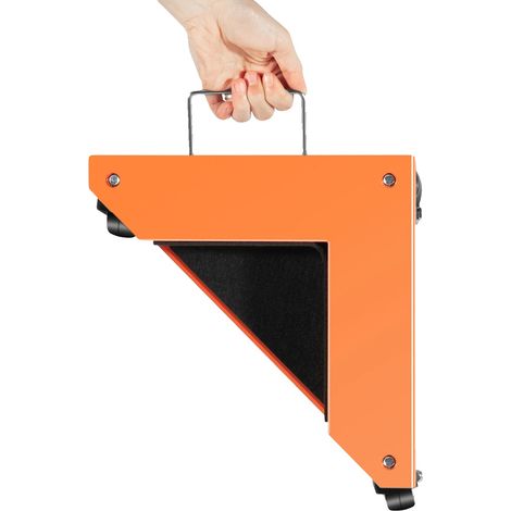 Juego de carros para muebles, capacidad de carga de 639 kg, diseño triangular, color naranja. (1/2)