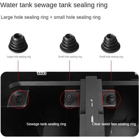 Lot de 2 Joints d'Étanchéité Caoutchouc pour Réservoir Eau Propre et Eaux Usées Aspirateur Robot (1/3)