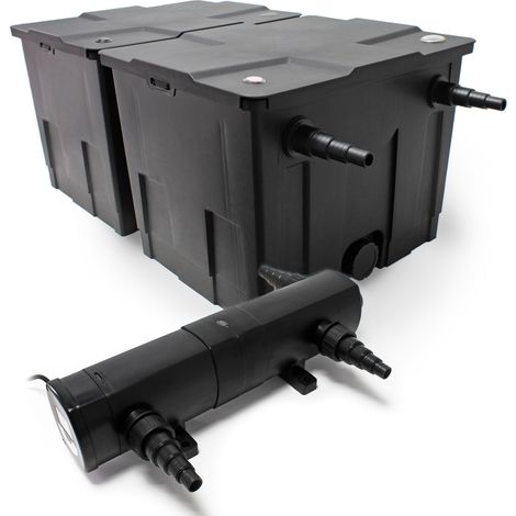 SunSun Set Filtro estanques CBF-350B hasta 60000l 18W clarificador UV CUV-218
