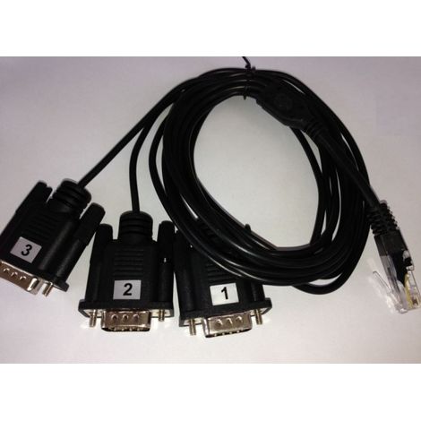 Allnet all4500 COM 3 x DB9 RJ-45 Nero Cable Adattatore interfaccia/genere - Cable Adattatori interfaccia/genere (3 x DB9, RJ-45, maschio/maschio, nero, 20 g)