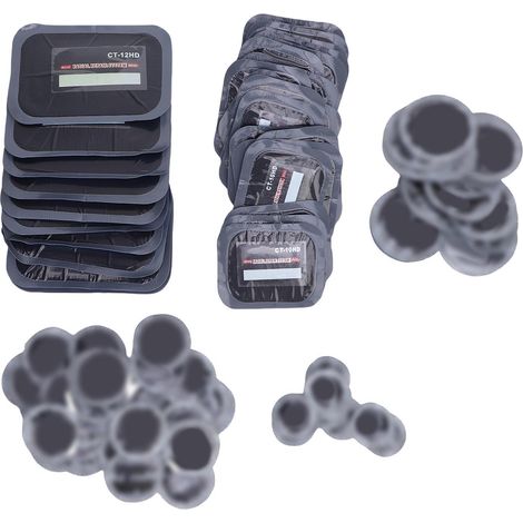 100 rustines pneus 65x80mm 85x120mm – Caoutchouc radial réparation froid rapide voiture camion bus tracteur moto (1/5)