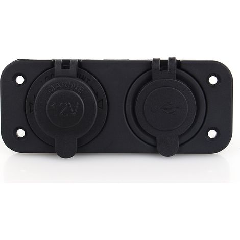 Doubler de prise allume-cigare USB pour voiture, chargeur 12V double port (1/5)