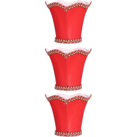 3er-Set E14 Stofflampenschirme, moderne Clip-On-Lampenschirme für Wand-, Kerzen- und Kronleuchter, Rot (1/5)