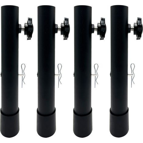 Lot de 4 extensions de pieds de table pliables, pieds de levage pour pieds pliés/droits, rallonges de pieds de chaise, hauteur réglable jusqu'à 9,2 cm/13,2 cm (1/5)