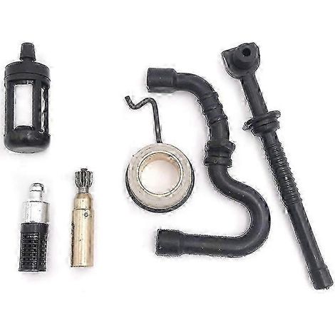 5-teiliges Set bestehend aus Ölpumpe, Schneckengetriebe, Kraftstofffilter und Schlauch für die Stihl MS180 MS170 Kettensäge. (1/5)
