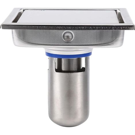 Siphon de Sol Caniveau de Douche Drain de Sol 304 en Acier Inoxydable Anti-Odeur Drain De Plancher Couverture Douche pour WC Salle de Bain Cuisine, 110 x 110mm