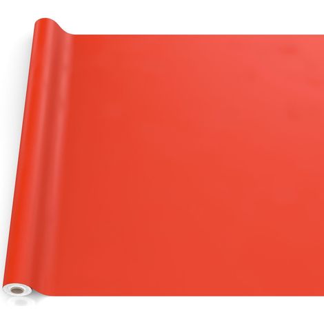 Nappe en Toile cirée, Lavable, pour Table de Jardin, extérieur et intérieur, Bord coupé, Rouge, 200 x 140 cm (1/5)